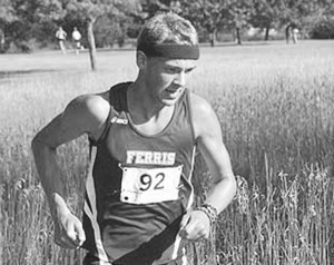 Cross Country: Junior Alex Best runs on in a recent cross country meet. Best placed 41st out of 144 runners  in the 8K race at the GLIAC  Championships last week. Photo Courtesy of Ferris State Athletics