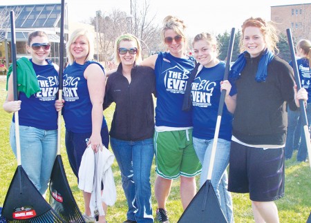 Big Event: Members of the sorority Delta Zeta lend a helping hand at last year’s Big Event.Torch file photo