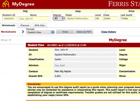 MyDegree: Ferris’ MyDegree tool gives students the opportunity to look at what classes they have taken, what classes they still need to take and calculate their GPA. Graphic By: Kate Dupon | Photo Editor MyDegree: Ferris’ MyDegree tool gives students the opportunity to look at what classes they have taken, what classes they still need to take and calculate their GPA. Graphic By: Kate Dupon | Photo Editor
