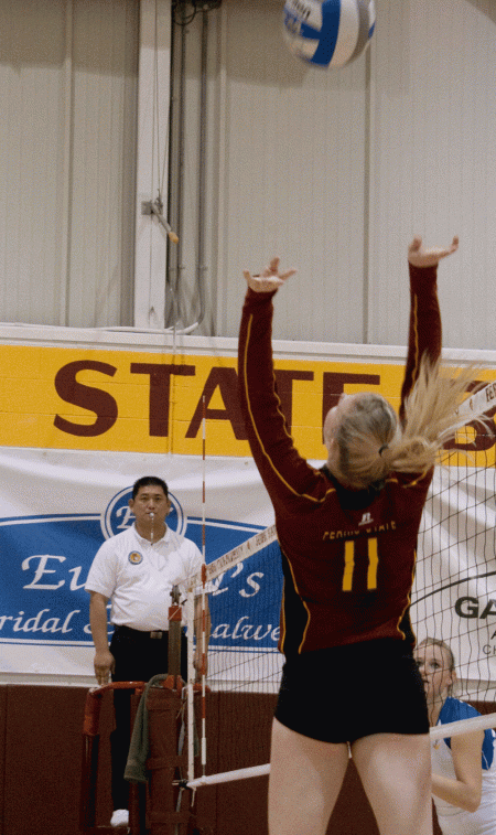 Season Ended: The women’s volleyball team competed in the GLIAC Tournament this past weekend, where it won the quarterfinal 3-1 and lost in the semifinal, 3-1, to eventual champion Hillsdale. Photo By: Kate Dupon | Photo Editor