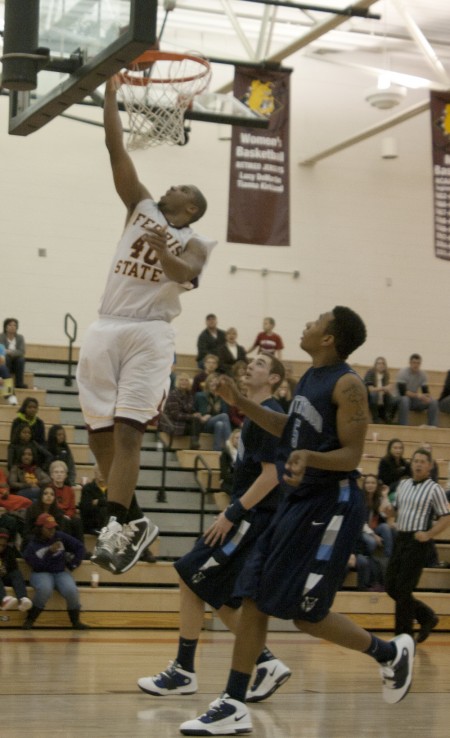 Beating Northwood: Justin Keenan dunks a ball during a game against Northwood on Dec. 11. The Bulldogs recently played Northwood on Jan. 15 and won 94-85. Photo By: Kate Dupon | Photo Editor Beating Northwood: Justin Keenan dunks a ball during a game against Northwood on Dec. 11. The Bulldogs recently played Northwood on Jan. 15 and won 94-85. Photo By: Kate Dupon | Photo Editor