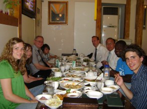 Learning Environment: Sarah Nagel, Demaris McBride and Kyle Lucas (above) enjoy an authentic meal while studying abroad in South Korea last summer. Photo Courtesy of Sarah Nagel