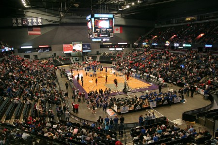Prime Time: The Bulldogs and Lakers battle in front of more than 5,800 people at the 131 Showdown at Van Andel Arena on Jan. 29. Photo By: Brock Copus | Photographer Prime Time: The Bulldogs and Lakers battle in front of more than 5,800 people at the 131 Showdown at Van Andel Arena on Jan. 29. Photo By: Brock Copus | Photographer
