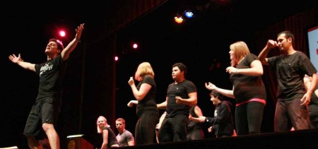 Homecoming Fun: Ferris students choreographed dance moves to music in the Homecoming event, Lip Sync on Oct. 10. A complete list of Homecoming events can be found on the Ferris State calendar. Photo By: Kate Dupon | Photo Editor