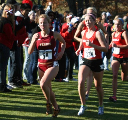 Regionals to Nationals: FSU sophomore Brittany Anderson, above during the Midwest Region Cross Country Championship. The Lady Bulldogs placed second overall in the meet and will now advance into Nationals. Photo By: Kate Dupon | Photo Editor