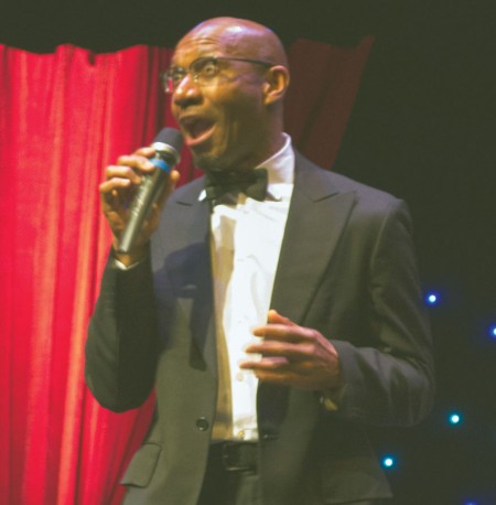 The Music of “Martin and Music”: Charles Holt sings during the Office of Multicultural Student Services’ “Martin and Music” event which concluded Black History Month. Photo By: Eric Trandel | Photographer
