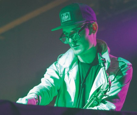 Turning It Up: GRiZ performs as the headliner for Turn Up the Good, the third iteration of Music Industry Management Association’s annual electronic concert. Photo By: Brock Copus | Multimedia Editor