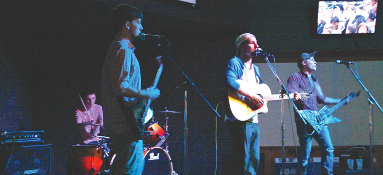 The Balsam Brothers band performs during the Battle of the Bands event held this past Friday at the Gate. The Balsam Brothers won the battle and will perform at Relay For Life on April 4-5, as will second place finishers Bridge the Gap. Courtesy Photo Provided By: Mariah Bouwkamp