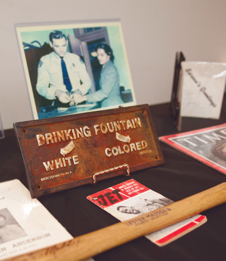 Ferris alumnus Khalid el-Hakim collects and displays racist memorabilia from America’s past to educate people as part of The Black History 101 Mobile Museum. Photo By: Brock Tori Thomas | Photographer