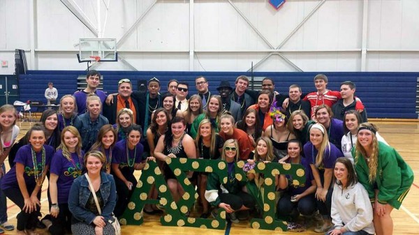 Alpha Sigma Tau and Phi Sigma Kappa celebrate being lip sync champs during Spring Greek week. Being part of the Greek community gives you the opportunity to participate in events such as these on campus. 