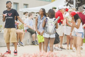 Students enjoy the start of Labor Day weekend starting  at the University Founders day and Ice Cream Social held in the North Quad of campus. 