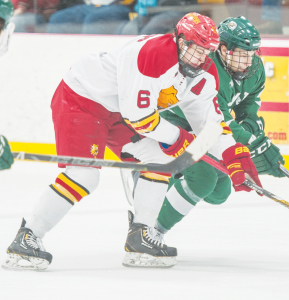 Sophomore forward, Kyle Schempp, helped the Bulldog Hockey team advance on to the WCHA Final Five Championship.