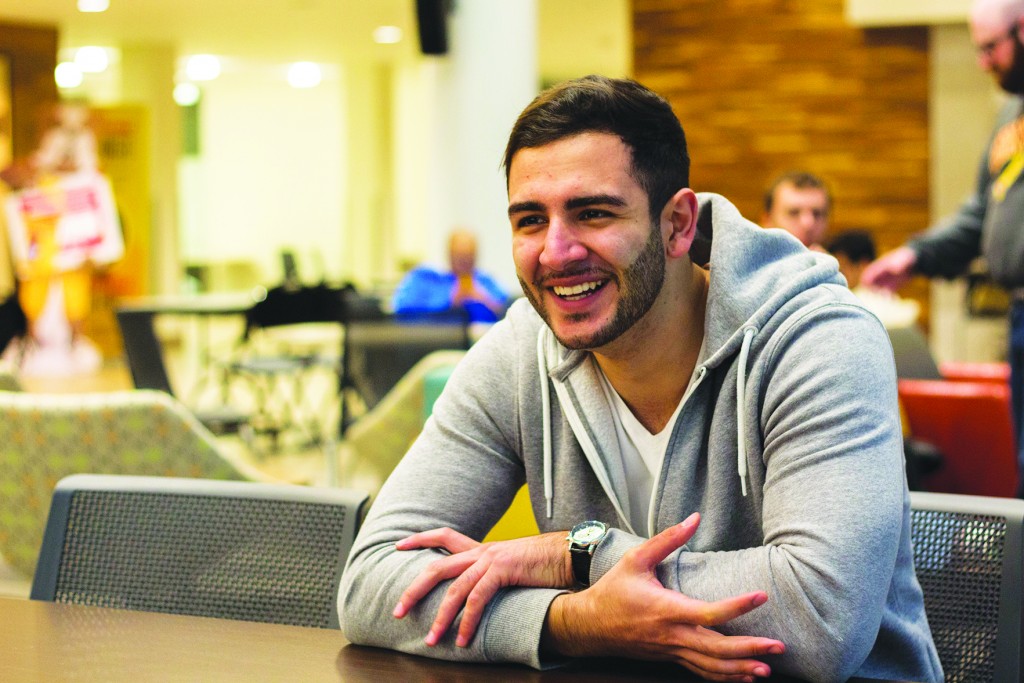 Elias Arshiya was born in Iran but is studying at Ferris through an exchange agreement with Rhine-Waal University in Germany.