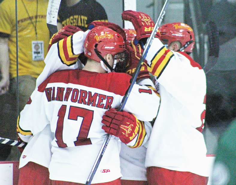 Ferris junior forward Jared Van Wormer and his linemates will look for more reasons to celebrate as the team travels to Ann Arbor to take on the No. 6 Michigan Wolverines this Friday.