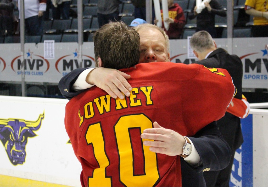 Head coach Bob Daniels and the rest of the Bulldogs will keep rolling into the NCAA Tournament in St. Paul, Minn. after coming out on top in the WCHA Final Five.