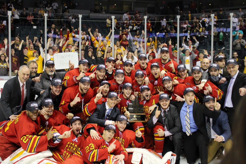 The Bulldogs have won their first WCHA title since joining the conference in 2013.