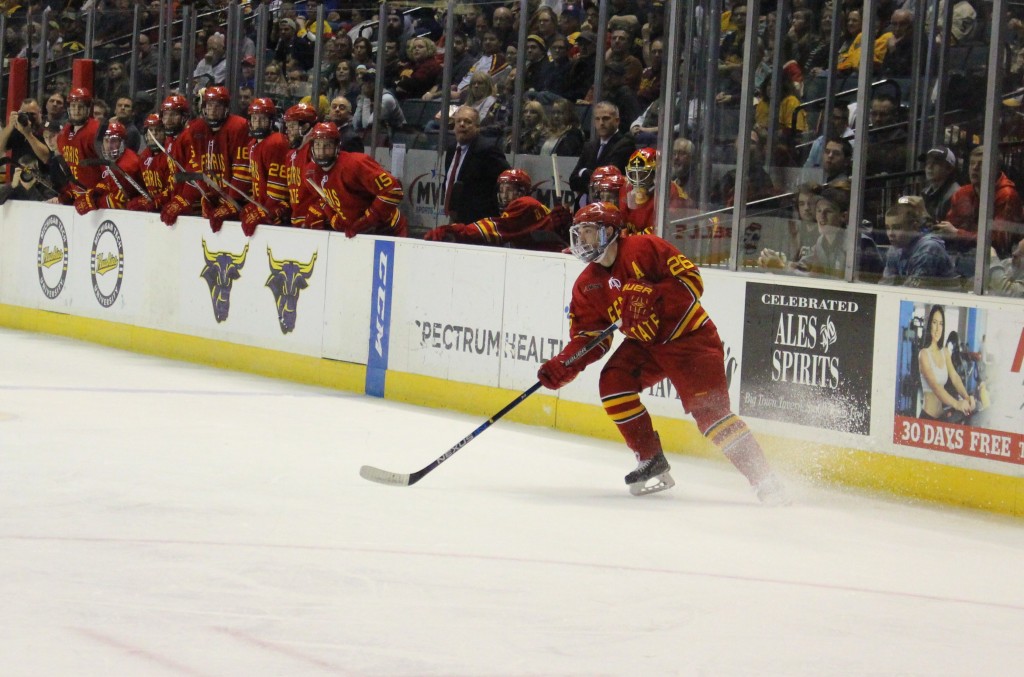 Fifth year senior defenseman Simon Denis anchored a veteran defensive unit for the Bulldogs this year.