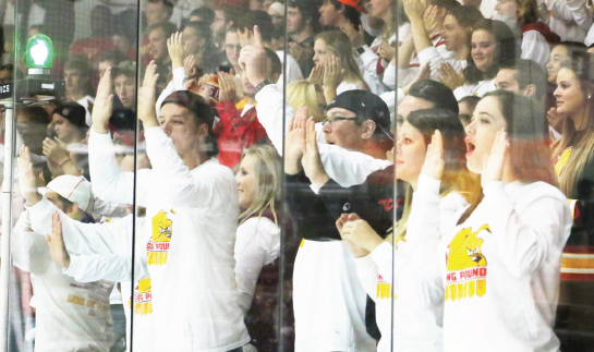 The Ferris student section, also known as the Dawg Pound, will cheer on the Bulldogs under new cheer leadership this season.