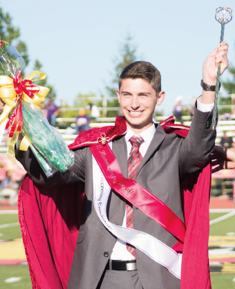 Candidate Wayne Bersano was elected the sole member of Ferris’ 2016 Homecoming Royalty during the football game's halftime ceremony. 