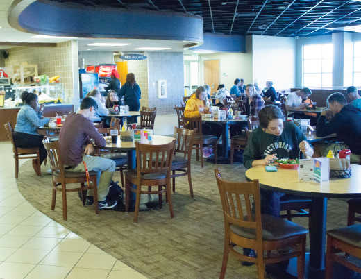 While the Quad Cafe has the Grill Pit and sushi to offer students, the Rock is open longer and conveniently located near residence halls.