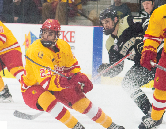 Freshman defenseman Nate Kallen and the Dawgs will take on another in-state team this weekend in their home-and-home series with Michigan State.