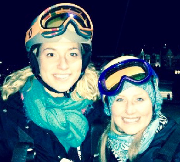 Snow Shredder RSO members from left to right: Maci Palmer, community service chair and Hannah Scheid, secretary.