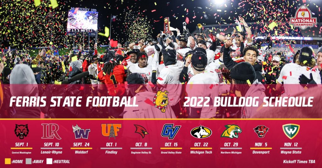 Ferris football released their schedule. 